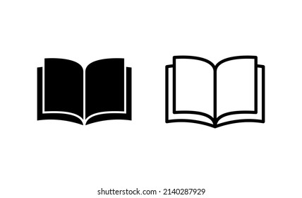 Book icon vector. open book sign and symbol.
