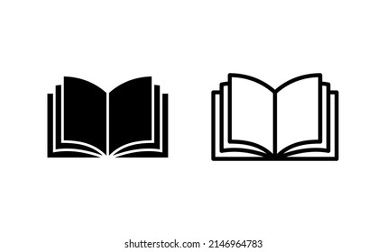 Book Icon Vector Open Book Sign Stock Vector (Royalty Free) 2146964783 ...