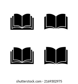 Book icon vector. open book sign and symbol. ebook icon