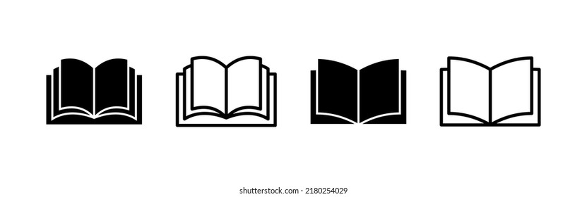 Book icon vector. open book sign and symbol. ebook icon
