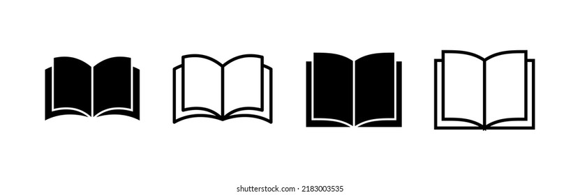 Book Icon Vector Open Book Sign Stock Vector (Royalty Free) 2183003535 ...