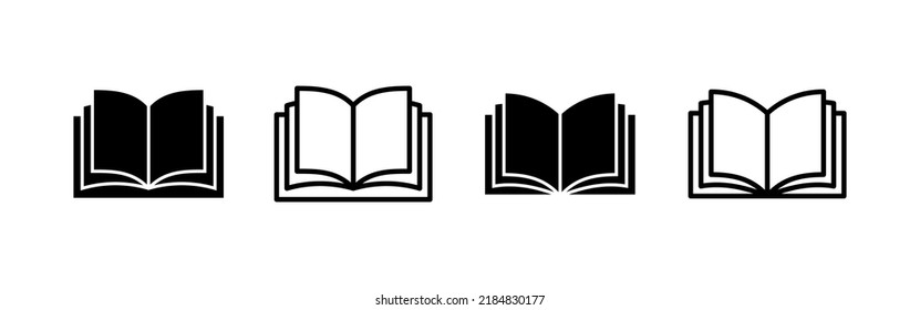 Book icon vector. open book sign and symbol. ebook icon