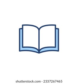 Book icon vector. open book sign and symbol. ebook icon