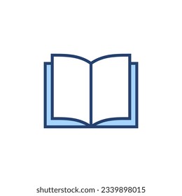 Book icon vector. open book sign and symbol. ebook icon