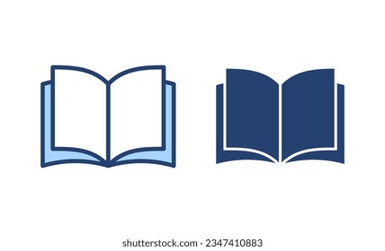 Book icon vector. open book sign and symbol. ebook icon