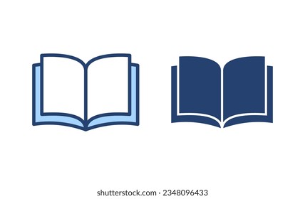 Book icon vector. open book sign and symbol. ebook icon