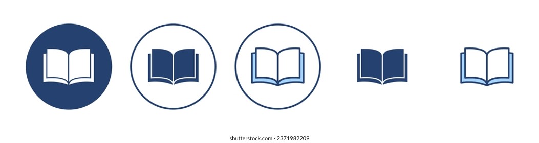 Book icon vector. open book sign and symbol. ebook icon