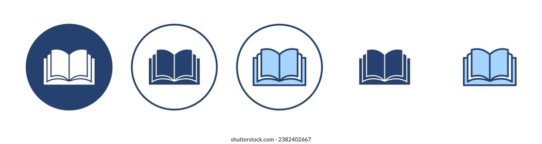 Book icon vector. open book sign and symbol. ebook icon
