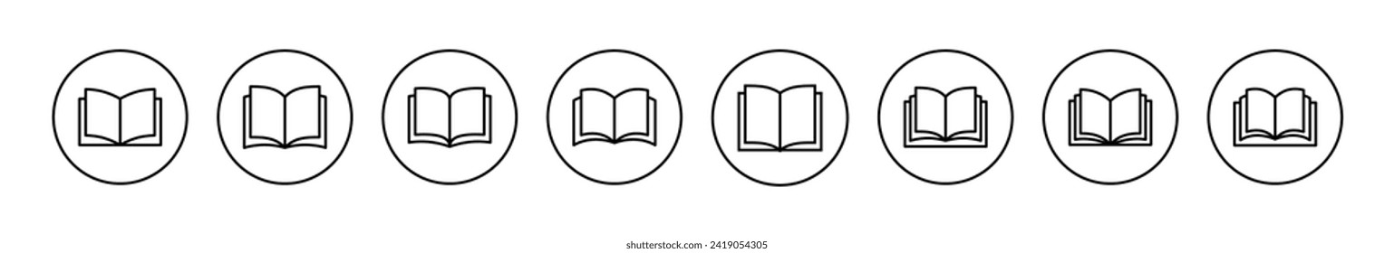 Book icon vector. open book sign and symbol. ebook icon