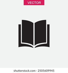 Book icon vector, open book sign trendy style illustration for web and app on white background..eps