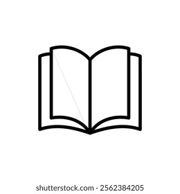 Book icon vector. open book sign and symbol. ebook icon