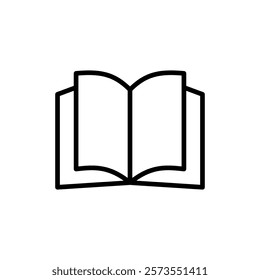 Book icon vector. open book sign and symbol. ebook icon