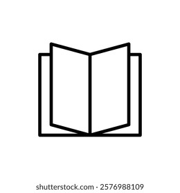 Book icon vector. open book sign and symbol. ebook icon