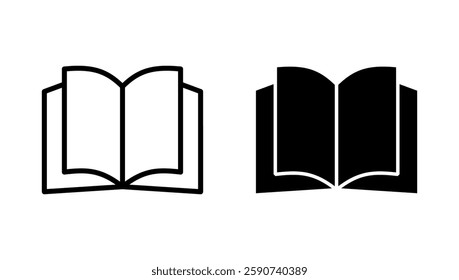 Book icon vector. open book sign and symbol. ebook icon