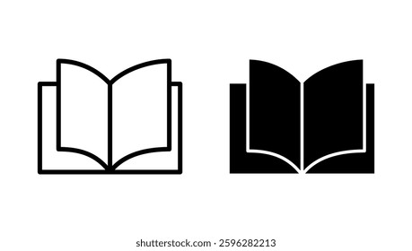 Book icon vector. open book sign and symbol. ebook icon
