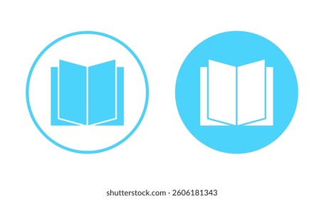 Book icon vector. open book sign and symbol. ebook icon