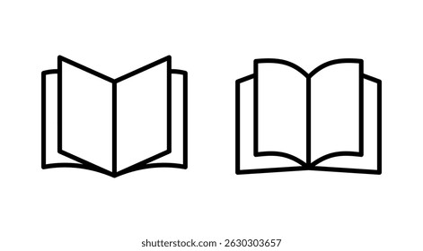 Book icon vector. open book sign and symbol. ebook icon