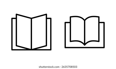 Book icon vector. open book sign and symbol. ebook icon