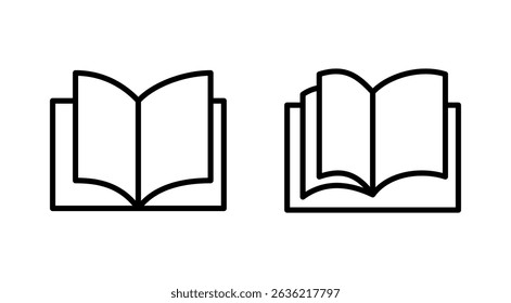 Book icon vector. open book sign and symbol. ebook icon