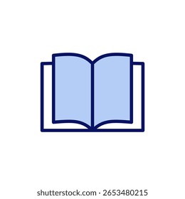 Book icon vector. open book sign and symbol. ebook icon