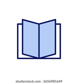 Book icon vector. open book sign and symbol. ebook icon
