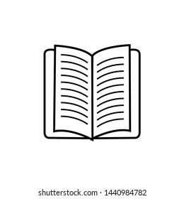 Book icon vector. Open Book symbol