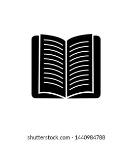 Book icon vector. Open Book symbol