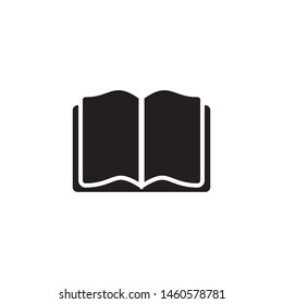 Book icon vector. Open book symbol icon. Simple design on white background.