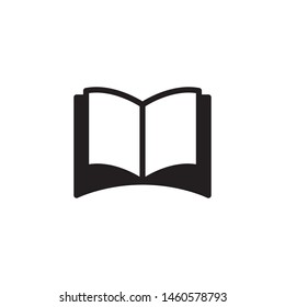 Book icon vector. Open book symbol icon. Simple design on white background.