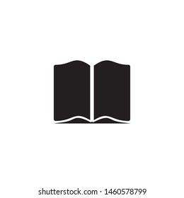 Book icon vector. Open book symbol icon. Simple design on white background.