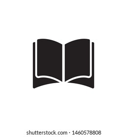 Book icon vector. Open book symbol icon. Simple design on white background.