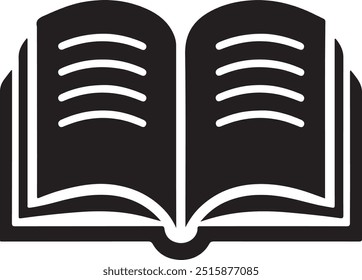 Icono de libro Vector. Abra el Vector del ícono del libro. Símbolo de libro