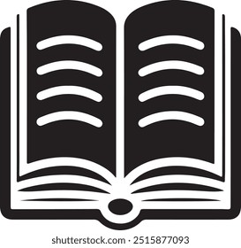 Book icon vector. Open book icon vector. Book symbol
