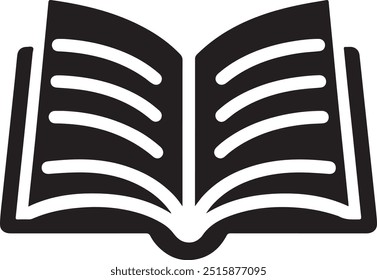 Book icon vector. Open book icon vector. Book symbol