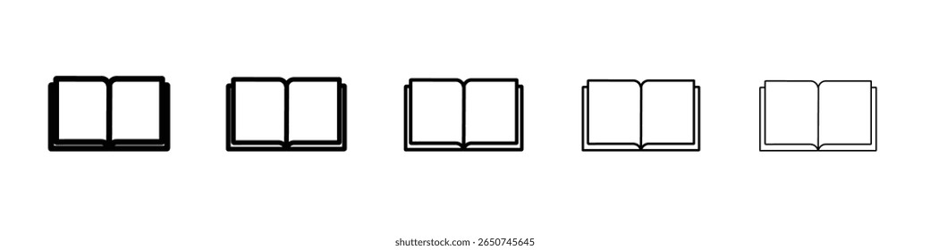 Icono de libro Vector de contorno símbolo o ilustración