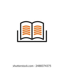Book icon vector. Reading book icon