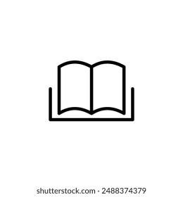 Book icon vector. Reading book icon