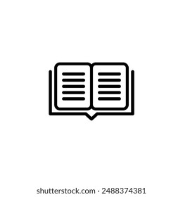 Book icon vector. Reading book icon