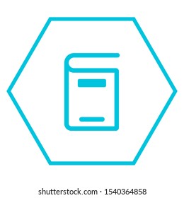 Book icon vector. Reading vector illustration on white background. Trendy Flat style for graphic design, Web site, UI. EPS10. - Vector illustration
