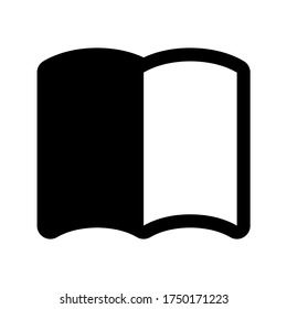 Buchsymbol, Vektorgrafik. Lesen eines Buchsymboles, Vektorgrafik einzeln auf weißem Hintergrund.