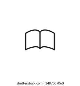 Book icon vector. Reading book vector icon on white background. Trendy Flat style for graphic design, Web site, UI. EPS10. - Vector illustration