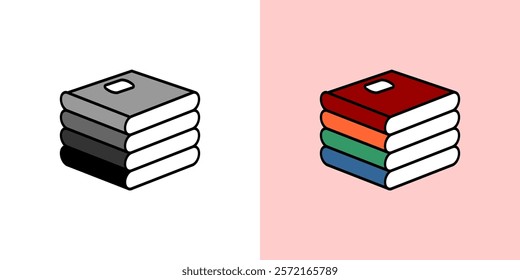 Book icon vector school college bookstore business design isolated graphic