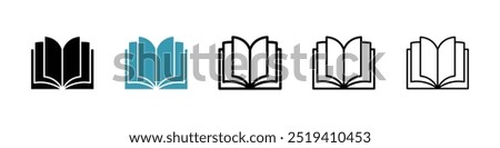 Book icon vector icon set. EPS 10