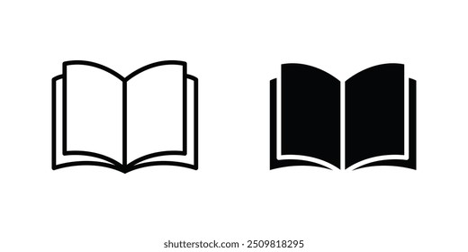 Book icon vector set illustration. open book icon sign collection. textbook and ebook icon symbol graphic design