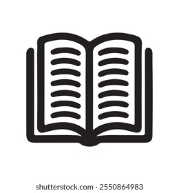 Book icon  vector set isolated on transparent background