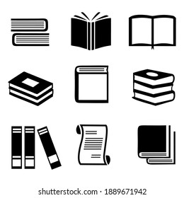 Book icon vector, set of Book symbol  collection