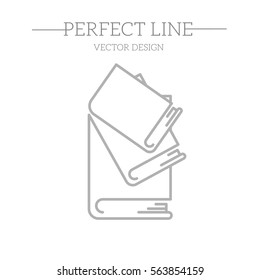  book icon vector set, Vector symbols of reading and learning. 
