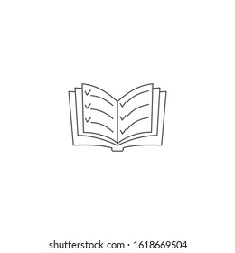 Book Icon vector sign isolated for graphic and web design. Book symbol template color editable on white background