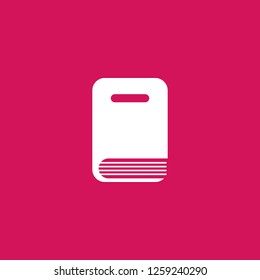 book icon vector. book sign on pink background. book icon for web and app