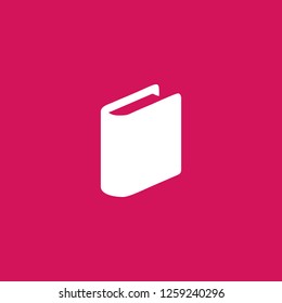 book icon vector. book sign on pink background. book icon for web and app
